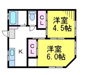 コーポ林部の物件間取画像